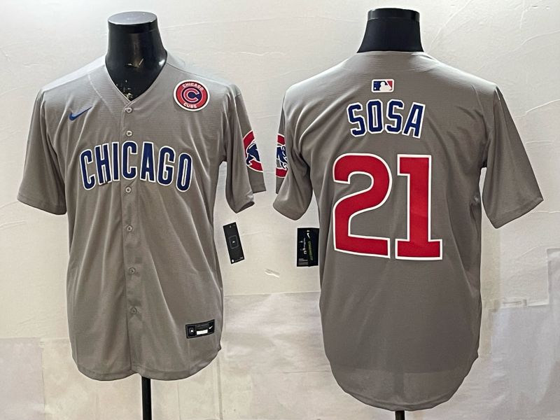 Men 2026 Chicago Cubs #21 Sosa Grey Game Nike MLB Jersey style 005